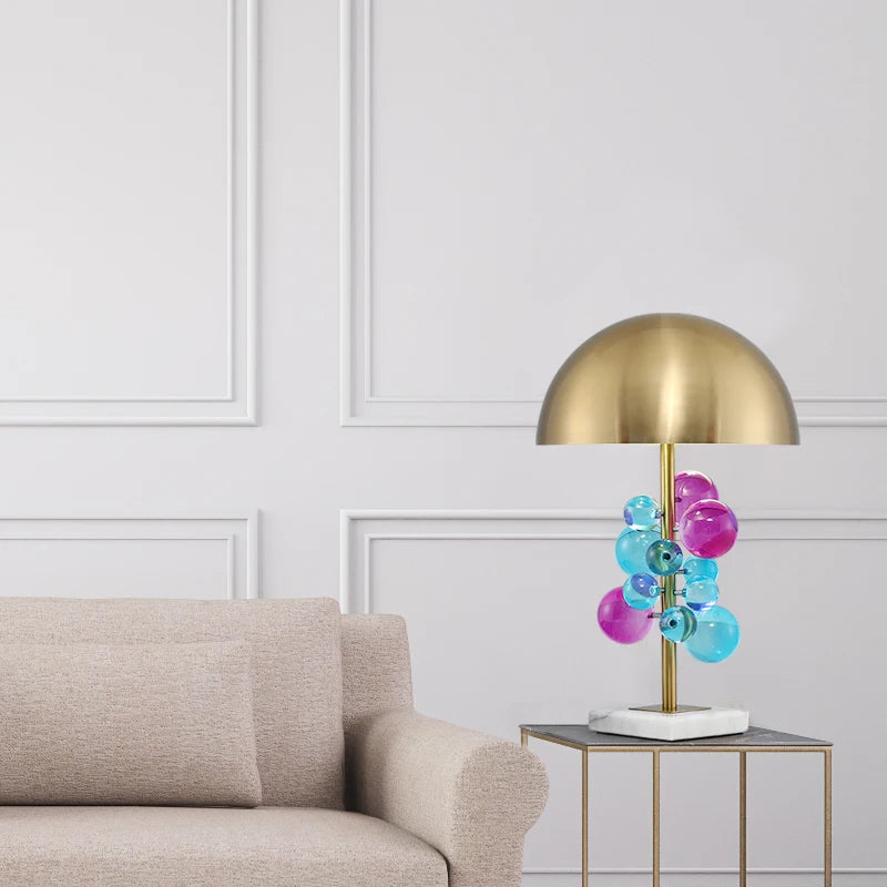 Globo Table Lamp Creative italian designer mushroom lamp romanti Colorful Glass Ball Lamp for Living Room Bedroom Reading Lamp