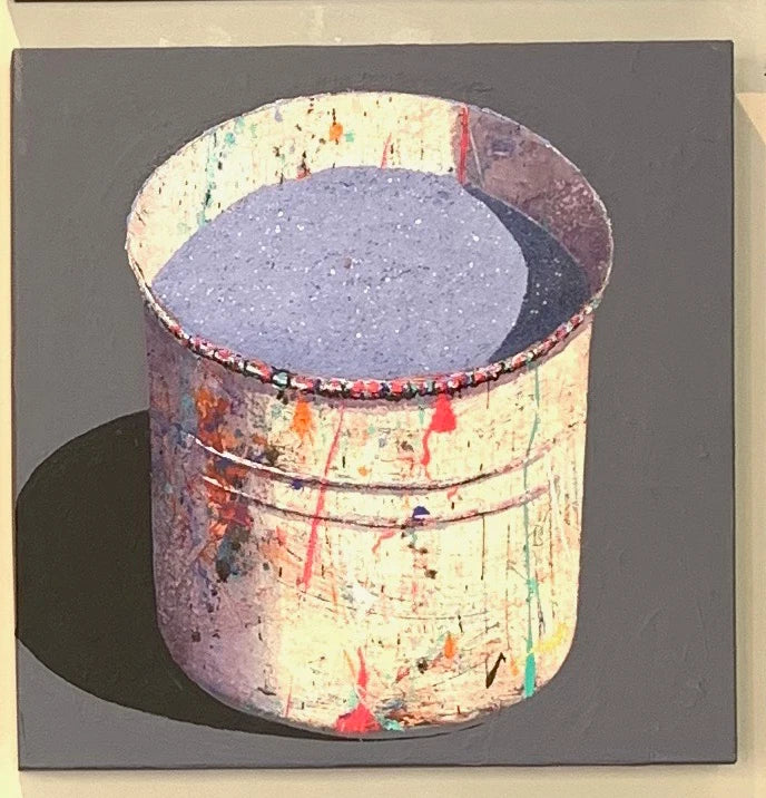 Hand-painted Oil Painting Paintings of Stephane Braud, Acrylic Painting, Paint Bucket with Paint Framed, Ready to Hang