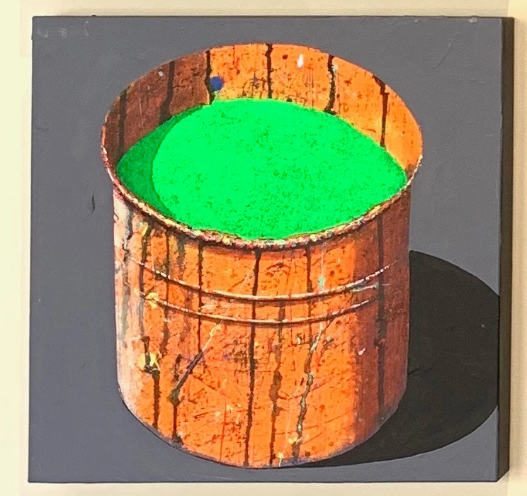 Hand-painted Oil Painting Paintings of Stephane Braud, Acrylic Painting, Paint Bucket with Paint Framed, Ready to Hang