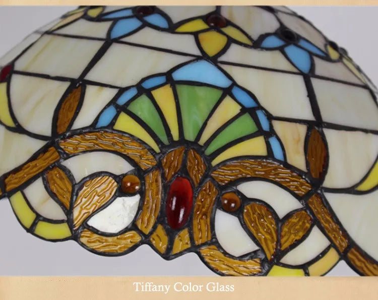 Nordic Tiffany chandelier Kitchen Dining room hallway handmade glass chandelier e27 indoor home decor peacock country lamp