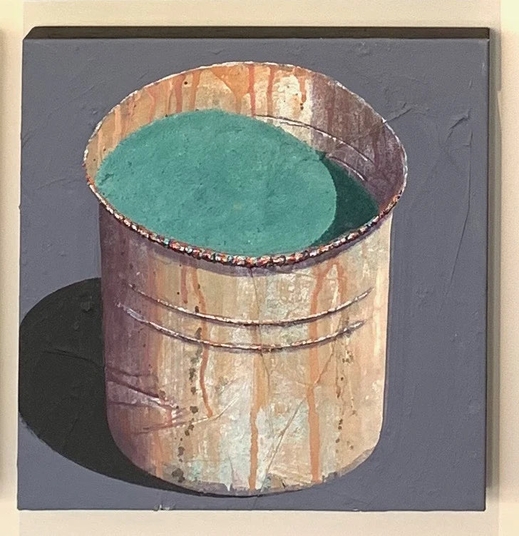 Hand-painted Oil Painting Paintings of Stephane Braud, Acrylic Painting, Paint Bucket with Paint Framed, Ready to Hang