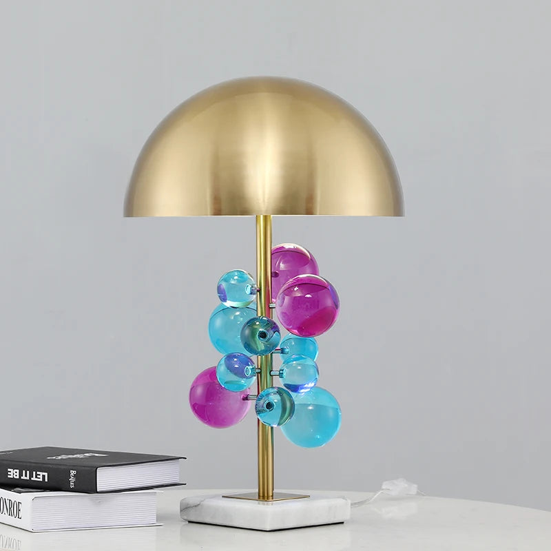 Globo Table Lamp Creative italian designer mushroom lamp romanti Colorful Glass Ball Lamp for Living Room Bedroom Reading Lamp