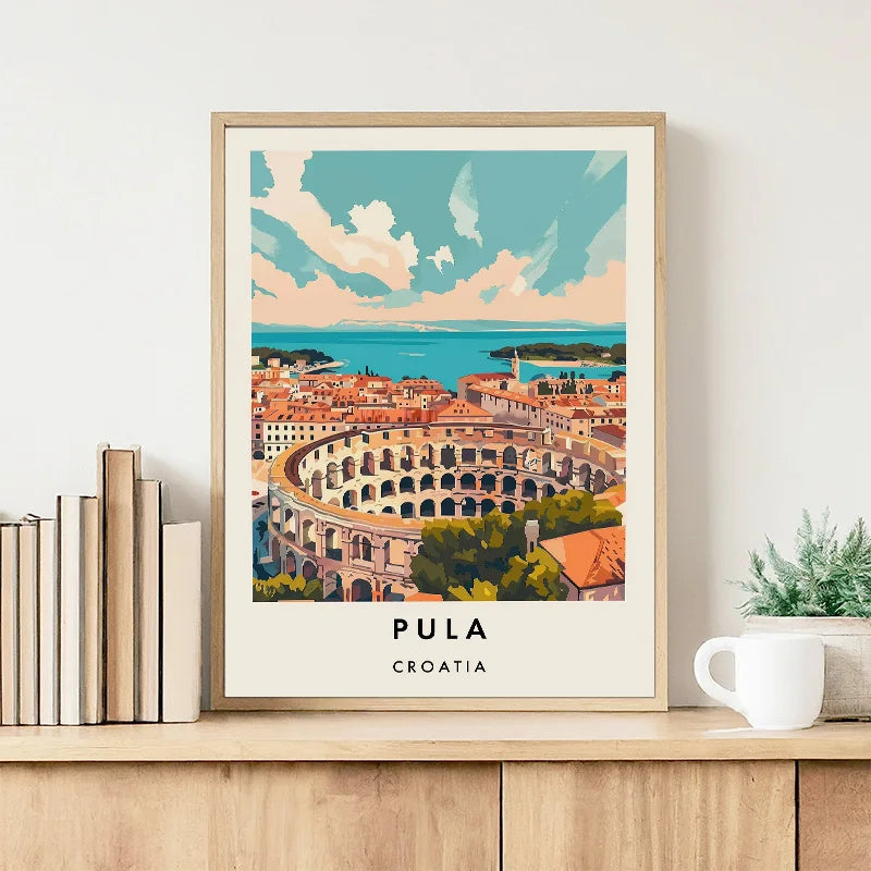 Classic Tourist City Edinburgh Rome Milan Urban Architecture Tourism Art Poster Canvas Paintings Wall Art Pictures Home Decor