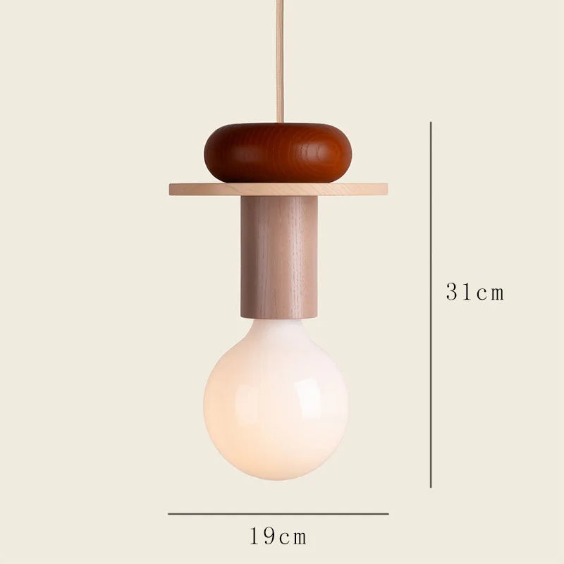 Nordic Lamp Wood LED Pendant Lights Kitchen Home Decor Hanglamp Restaurant Ceiling Chandelier Luminaire Bedroom Light Fixture