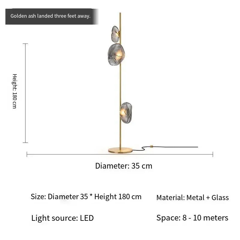 Italian Style Floor Lamp Light Luxury Living Room Bedroom Lava Glass Villa Nordic Minimalist Vertical Atmosphere Art Lamp 2025