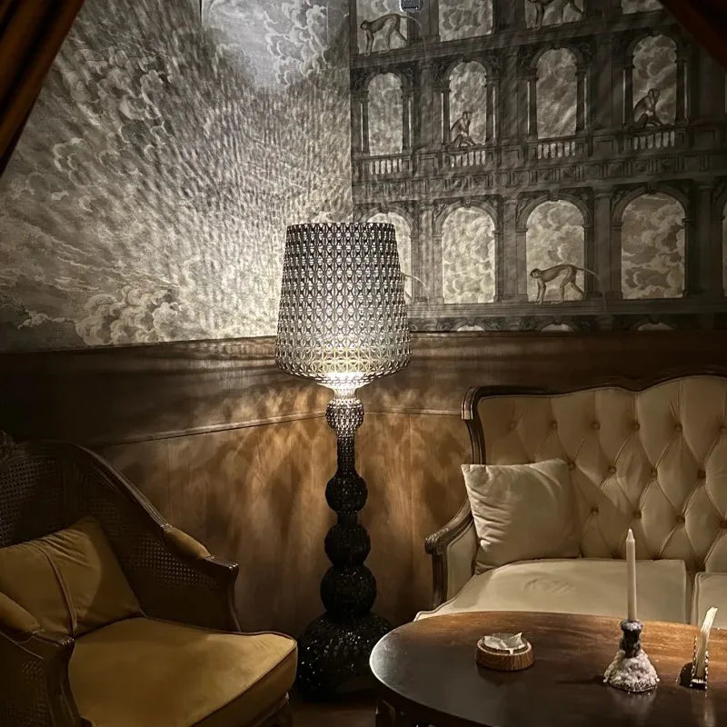 Italian Minimalist Living Room hollow LED Floor Lamp Hotel Decorative Modern Bedroom sofa Study Hollow Wine Atmosphere Light