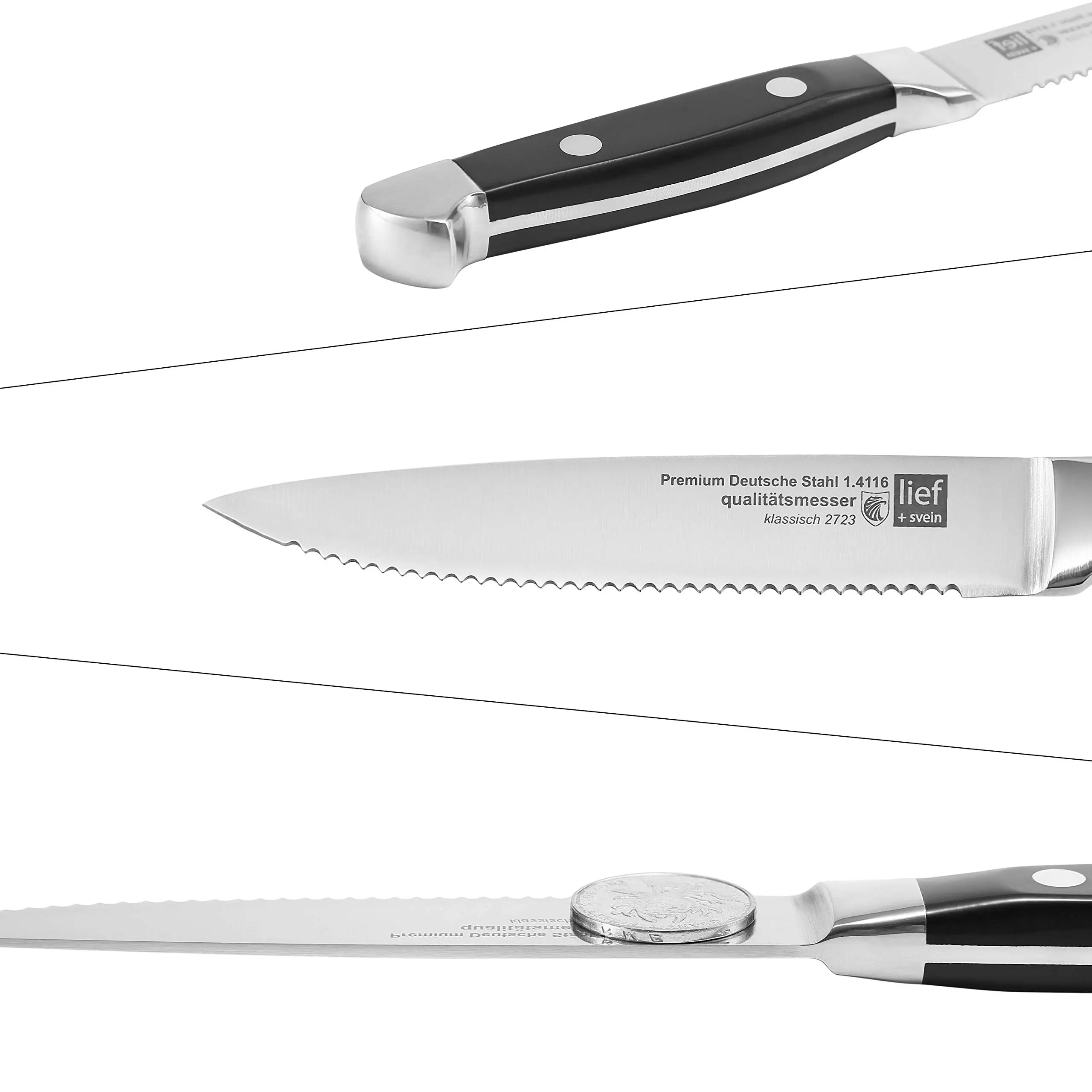 4/6/8p Steak Knife Set Stainless Steel Highly Polished Handles Outdoor Barbecue Tourist Facas De Cozinha CuteloTool Steak Knives