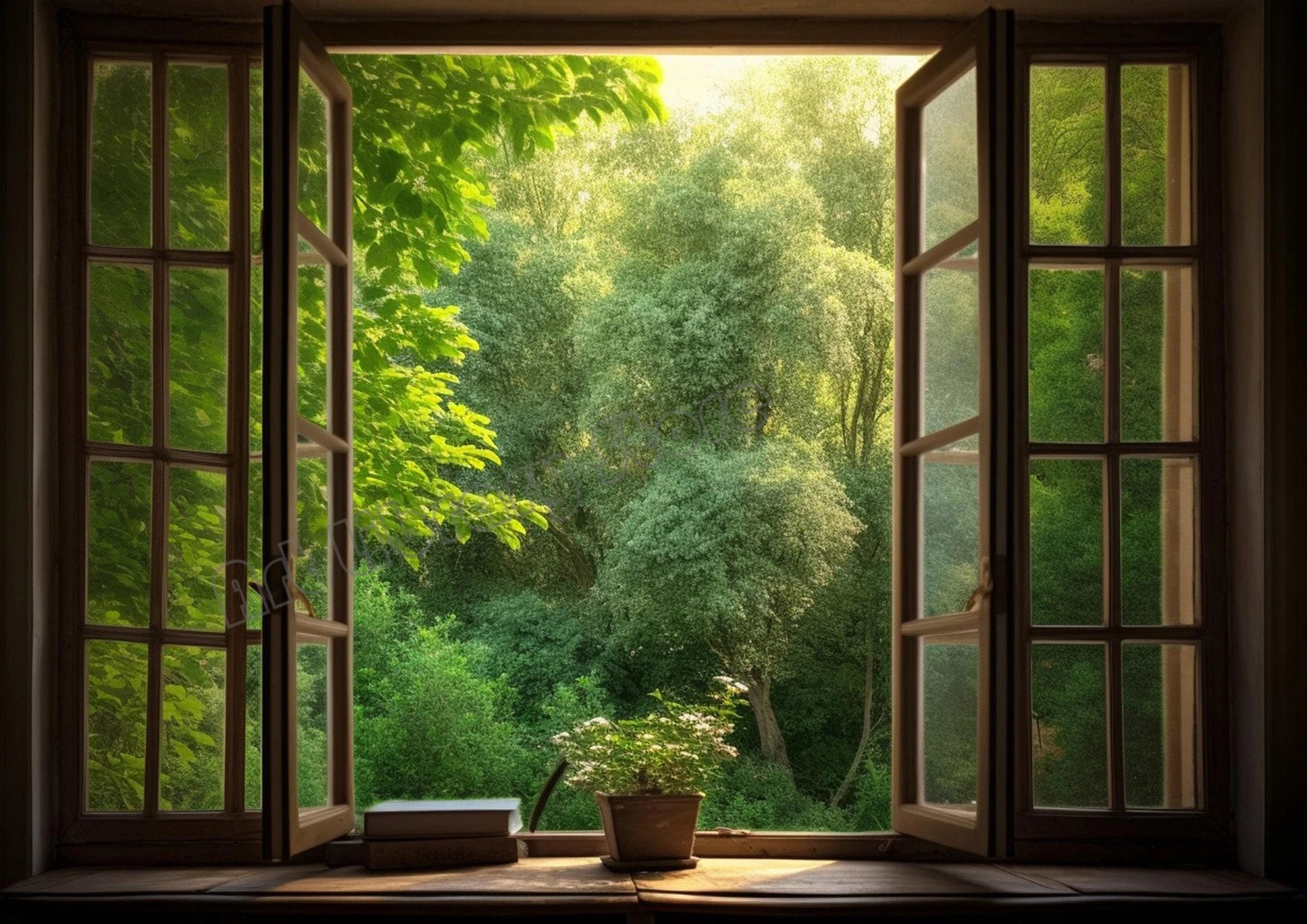 Open Window View Tuscany Paris Coastal Landscape Nordic Poster Canvas Painting Wall Art Pictures Home Living Room Decor