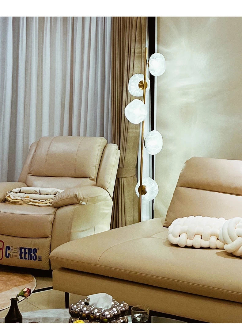 Italian Style Floor Lamp Light Luxury Living Room Bedroom Lava Glass Villa Nordic Minimalist Vertical Atmosphere Art Lamp 2025