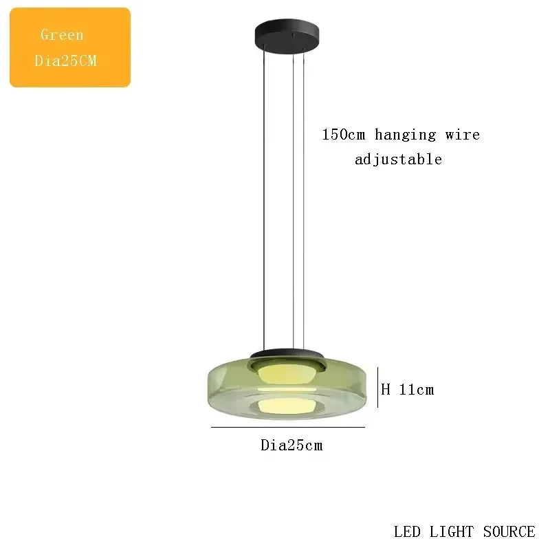 Italian Colored Glass Pendant Light Minimalism Home Decoration Living Room Dining Room Ceiling Hanging Lamp kitchen accessories