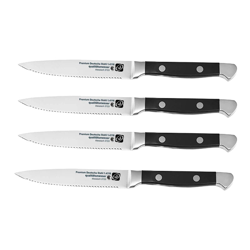 4/6/8p Steak Knife Set Stainless Steel Highly Polished Handles Outdoor Barbecue Tourist Facas De Cozinha CuteloTool Steak Knives