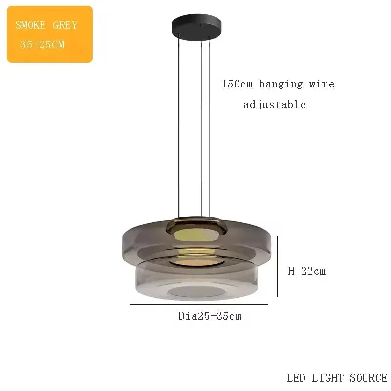 Italian Colored Glass Pendant Light Minimalism Home Decoration Living Room Dining Room Ceiling Hanging Lamp kitchen accessories