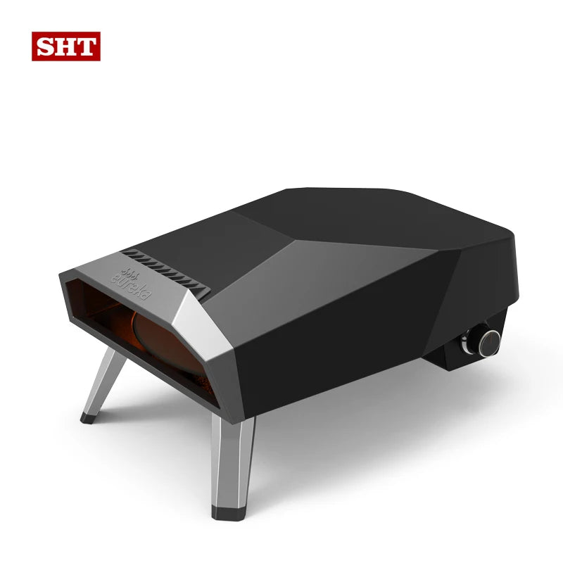 Fast Cooking Achieve 500 Degrees Small Folding Portable 12-Inch Gas Pizza Oven With Rotary Stone