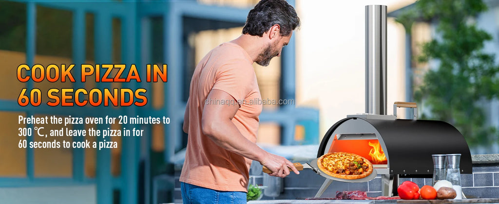 2025 New Factory-Sold Camping Oven Metal Stove For Pizza Bread BBQ With Pizza Stone Accessory Wood Fired New Method Baking