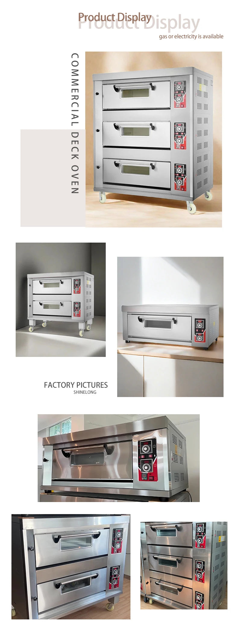 Baking OvenCommercial Pizza Deck Oven Electric Pizza Oven 3 Layers Bakery Oven For Toasters