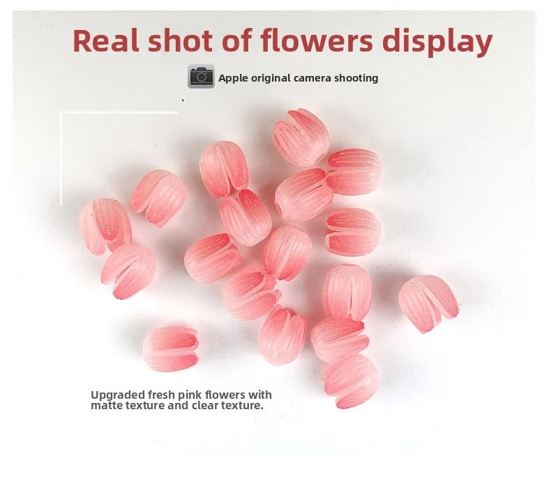 20 Tulip Flowers Finished Night Light Ornament Creative Handmade DIY Simulation Flower Lamp Holiday Gift Decoration