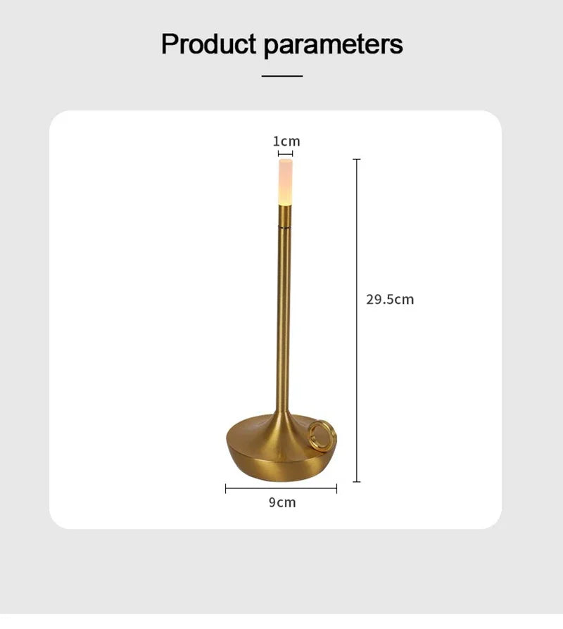 Candlelight Table Lamp LED Candle Charging Restaurant Bar Lamp Desktop Decoration Atmosphere Touch Night Light Led Desk Lamps