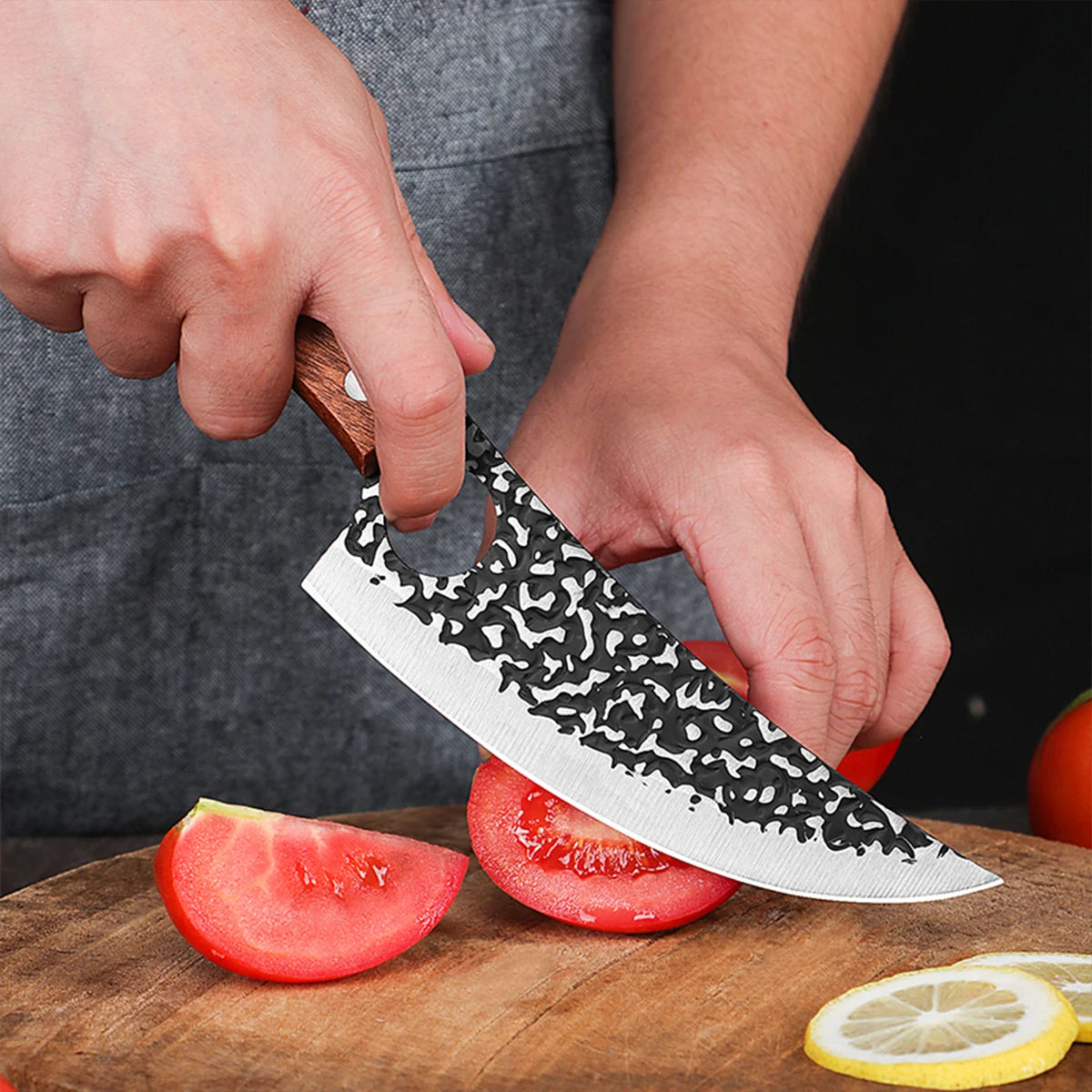 Handmade Forged Kitchen Knife Butcher Knife Boning Knives Meat Cleaver Vegetables Cutter Professional Household Chef Cook Knife