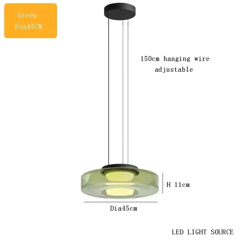 Italian Colored Glass Pendant Light Minimalism Home Decoration Living Room Dining Room Ceiling Hanging Lamp kitchen accessories
