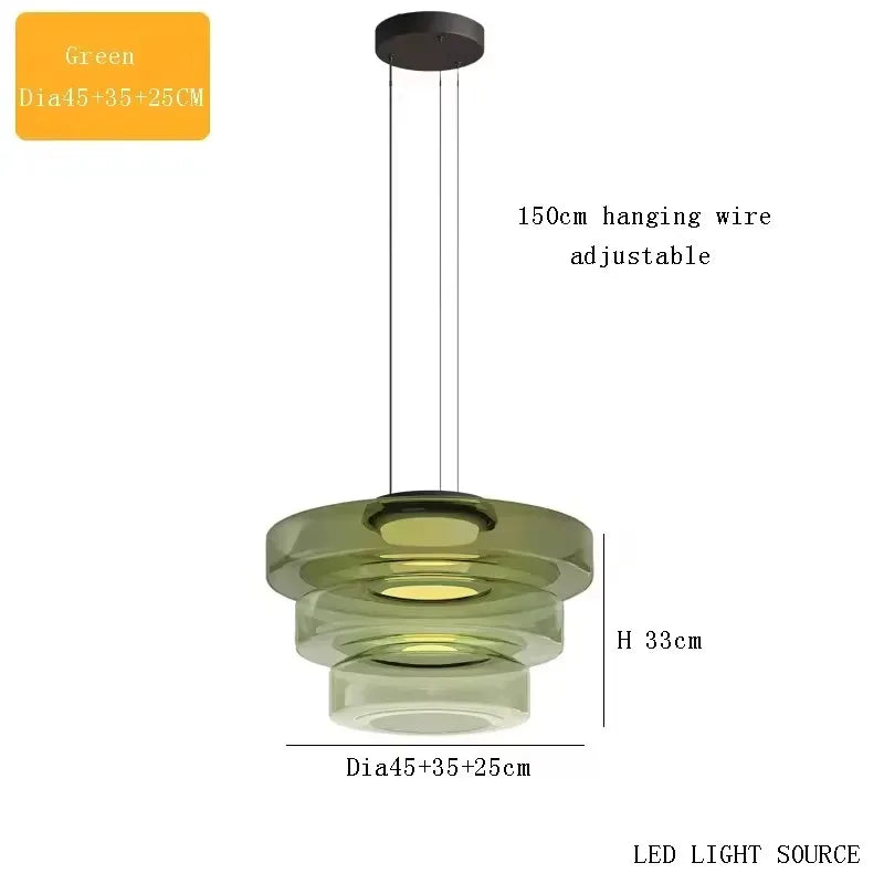 Italian Colored Glass Pendant Light Minimalism Home Decoration Living Room Dining Room Ceiling Hanging Lamp kitchen accessories
