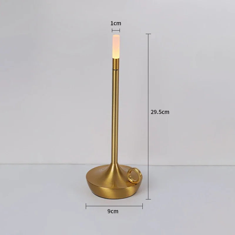 Candlelight Table Lamp LED Candle Charging Restaurant Bar Lamp Desktop Decoration Atmosphere Touch Night Light Led Desk Lamps