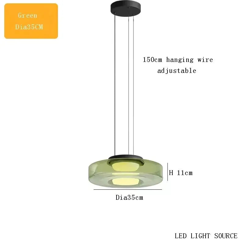 Italian Colored Glass Pendant Light Minimalism Home Decoration Living Room Dining Room Ceiling Hanging Lamp kitchen accessories