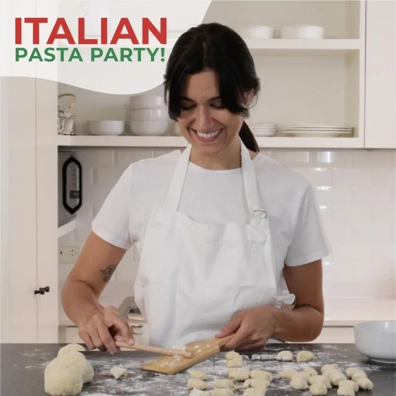 Gnocchi and Butter Board Wooden Set Italian Pasta Making Tools Ravioli Mold Cutter for Homemade Cavatelli Garganelli Pasta Maker