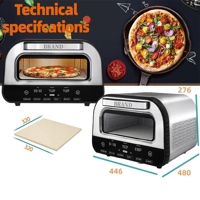 Pizzeria Indoor Pizza Oven, with Multi Pizza Presets & Simple Touch Controls, Electric, New