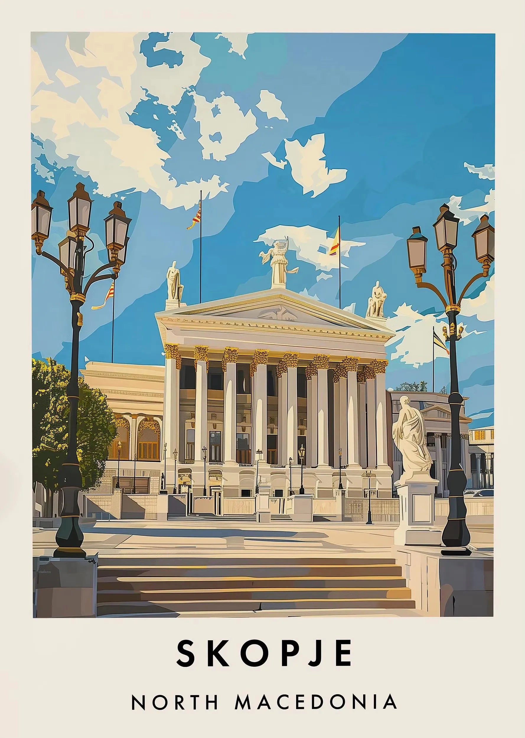 Classic Tourist City Edinburgh Rome Milan Urban Architecture Tourism Art Poster Canvas Paintings Wall Art Pictures Home Decor