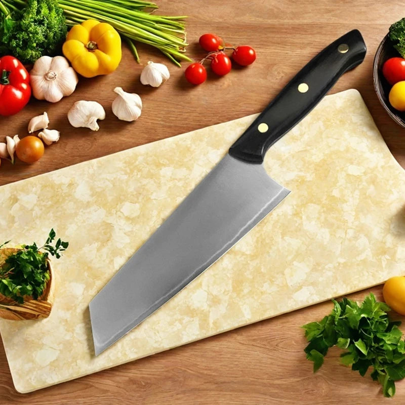 Professional Japanese Kiritsuke Knife Chef Meat Cleaver Slicing Sushi Triple Steel Kitchen Cooking Cutter