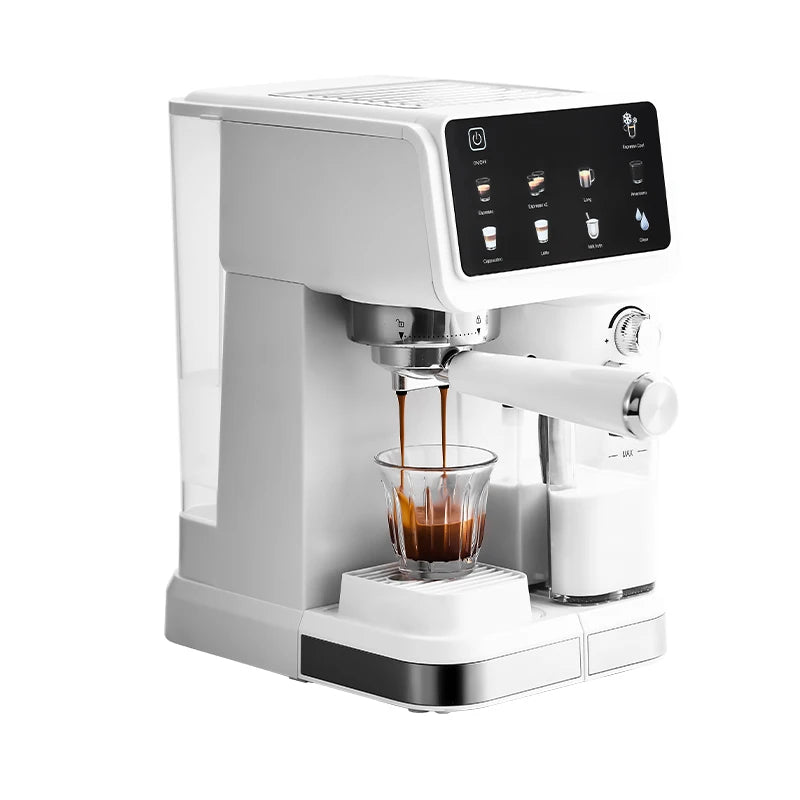 Household Coffee Machine - Semi-Automatic Italian Espresso Maker with High-Pressure Steam Frothing for Barista Quality Coffee
