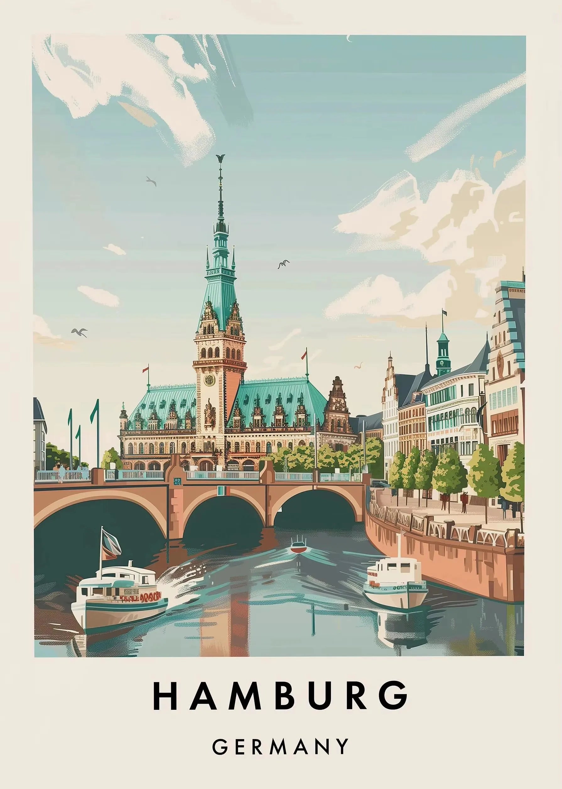 Classic Tourist City Edinburgh Rome Milan Urban Architecture Tourism Art Poster Canvas Paintings Wall Art Pictures Home Decor