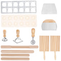 Pasta Making Tool Set 12 Pcs Pasta Making Kit Includes Wood Rolling Pin Gnocchi Board Dough Scraper 3 Ravioli Stamp Maker Cutter
