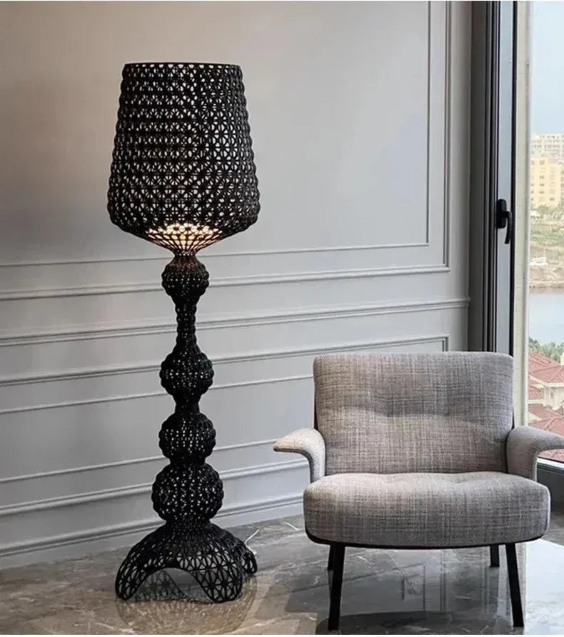 Italian Minimalist Living Room hollow LED Floor Lamp Hotel Decorative Modern Bedroom sofa Study Hollow Wine Atmosphere Light