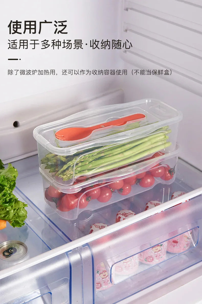 Microwave Pasta Cooking Box with Strainer Heat Resistant Pasta Box With Salad Spoon Steamer Spaghetti Cooker Kitchen Accessories