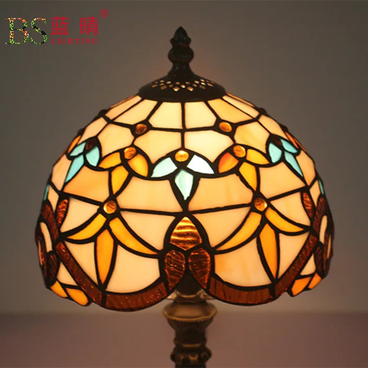 European Tiffany Table Lamp For Indoor Bedroom Bedside Retro Creative Restaurant Cafe Bar Study Table Lamp