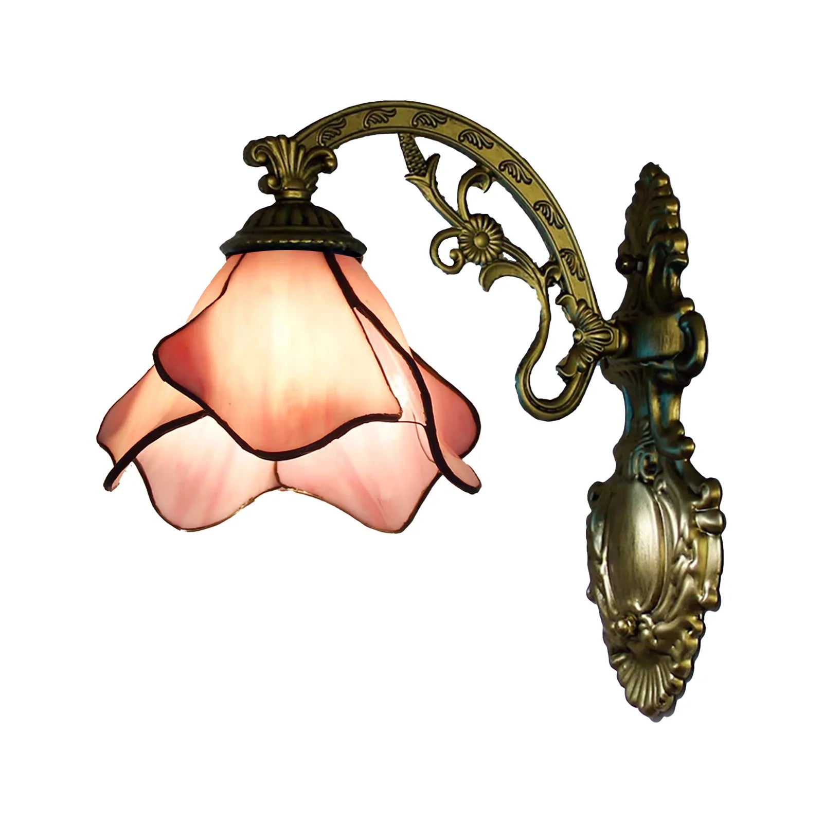 European Tiffany Colorful Glass Wall Lamp Bedroom Bedside Lamp Retro Creative Dining Room Balcony Aisle Staircase Light