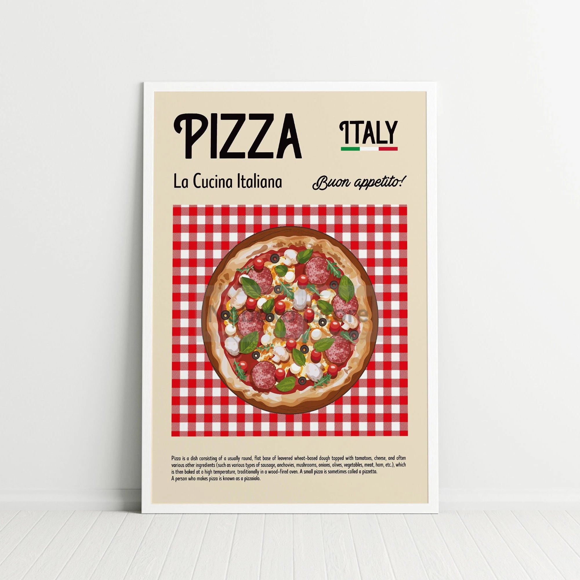Retro Italian Food Posters Pizza Pasta Spaghetti Italy Prints Canvas Painting Wall Art Pictures Home Room Modern Kitchen Decor