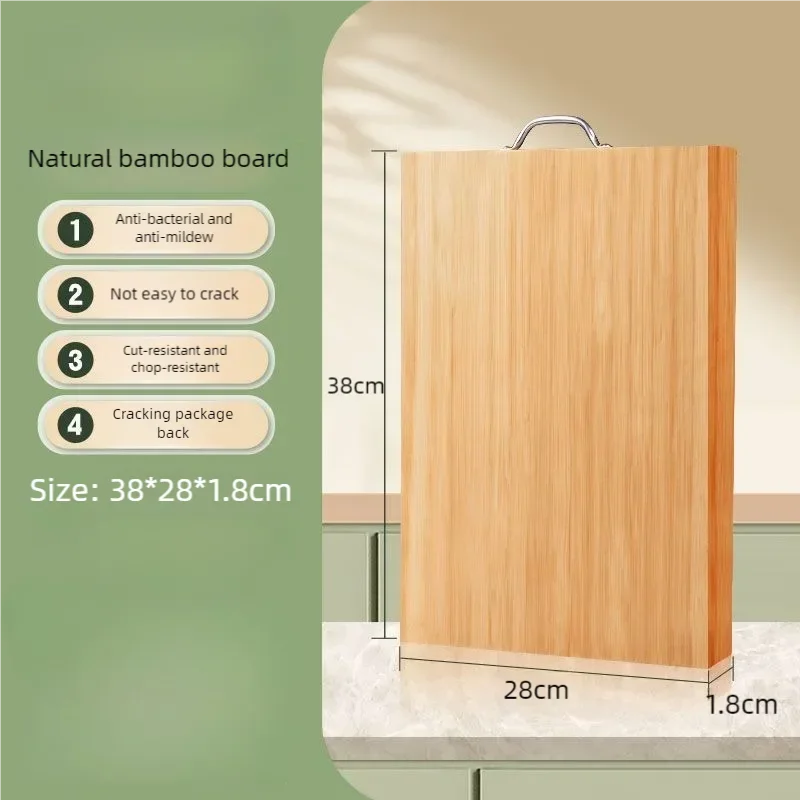 Kitchen bamboo cutting board knife board  rectangular cutting board thickened solid wood chopping board wood fruit cutting board