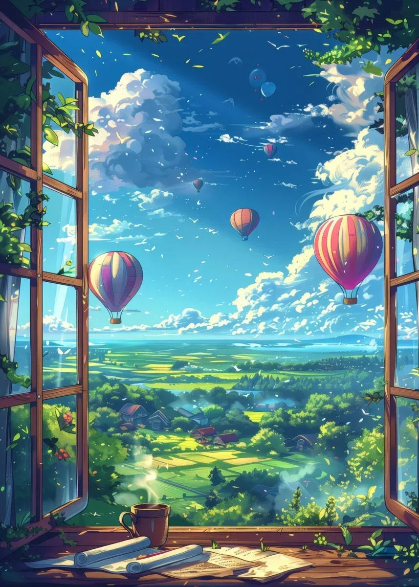 Modern Cartoon Seaside Cottage Summer Scenery Poster Coastal Villa Beach Life Canvas Painting Wall Art Living Room Home Decor