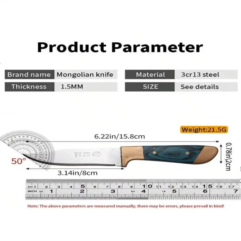 1PC mini portable fruit knife, sharp high-hardness meat knife with sheath, multi-purpose steak knife and BBQ knife