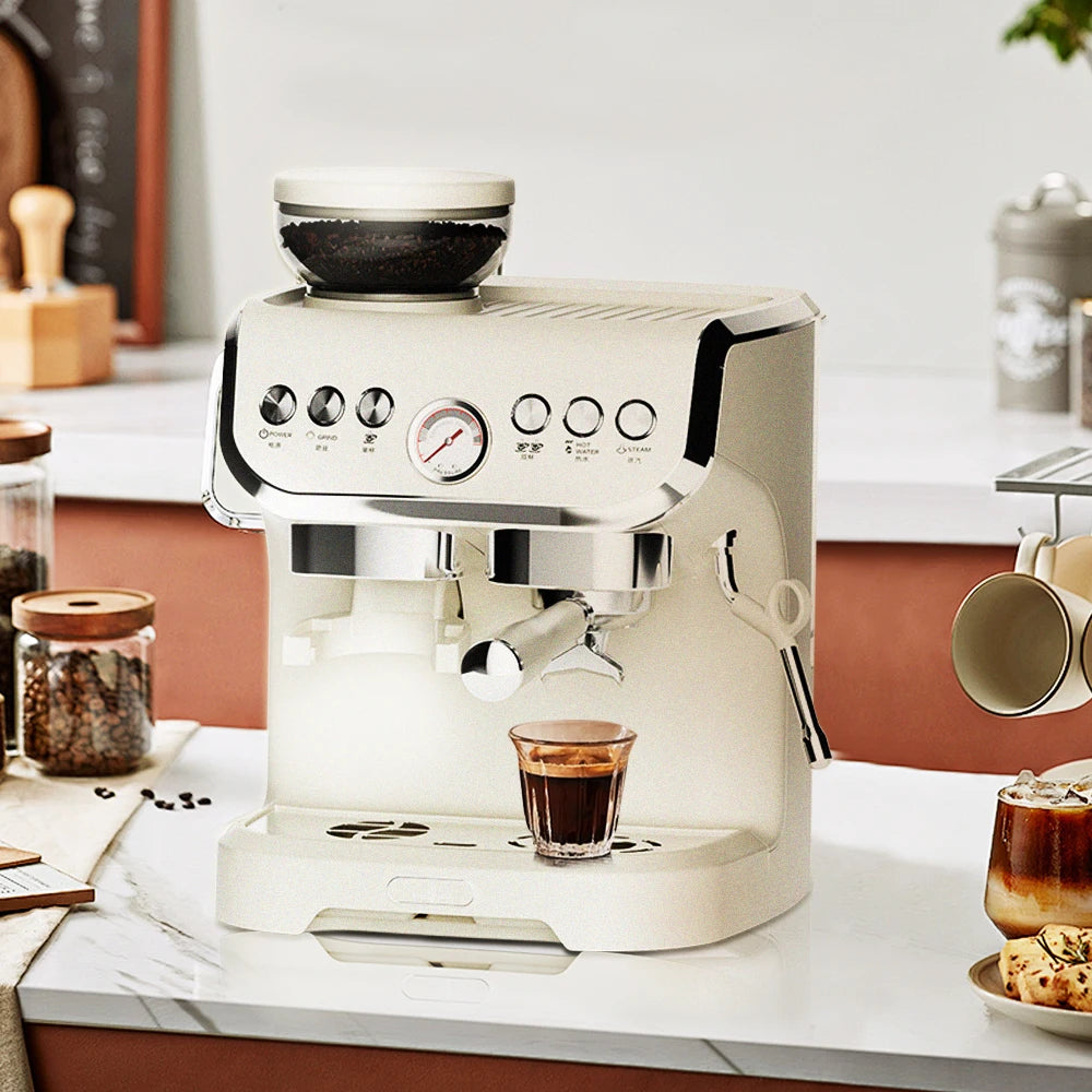 Buy Italian Coffee Automatic Machines Brands Cafetera Express Professional Espresso Cappuccino Coffee Maker With Mill