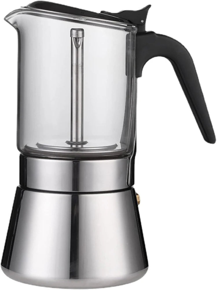 Classic Italian Style, 4-7 Cup Stovetop Espresso Maker (160-360Ml) for Premium Coffee, Easy to Operate and Quick to Clean,360ML