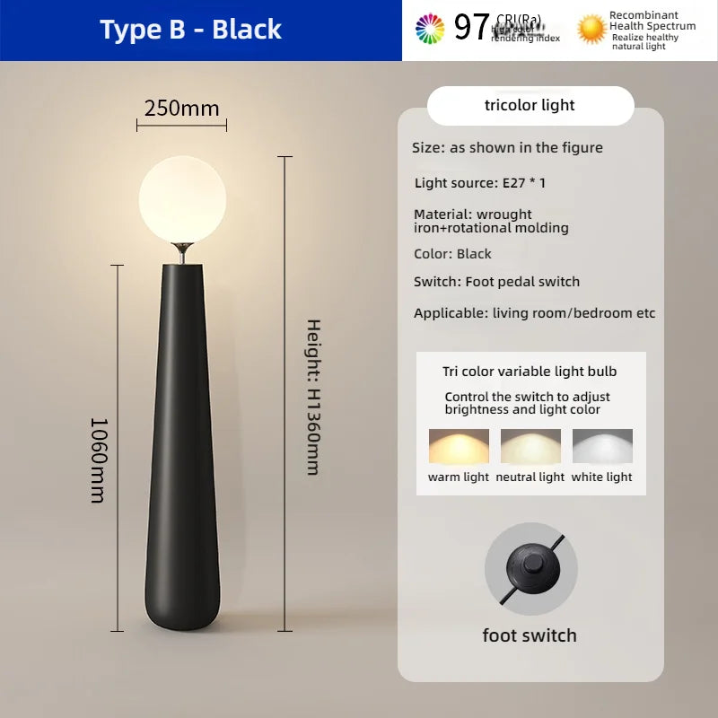 Italian Mushroom LED Floor Lamp Nordic Luxury Living Room Bedroom Floor Lamp Designer Sample Room Creative Simple Standing Lamp