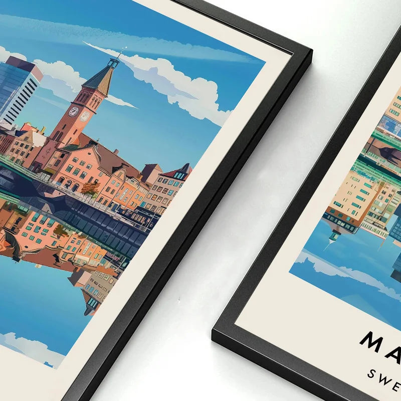 Classic Tourist City Edinburgh Rome Milan Urban Architecture Tourism Art Poster Canvas Paintings Wall Art Pictures Home Decor