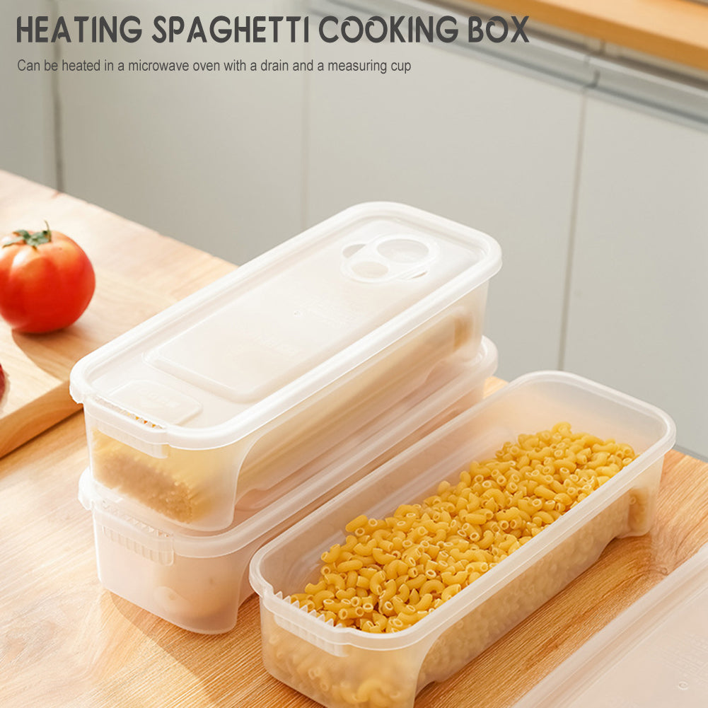 Microwave Pasta Cooker With Measuring Rings Quickly Cooking Spaghetti Cooking Box For Offices Home