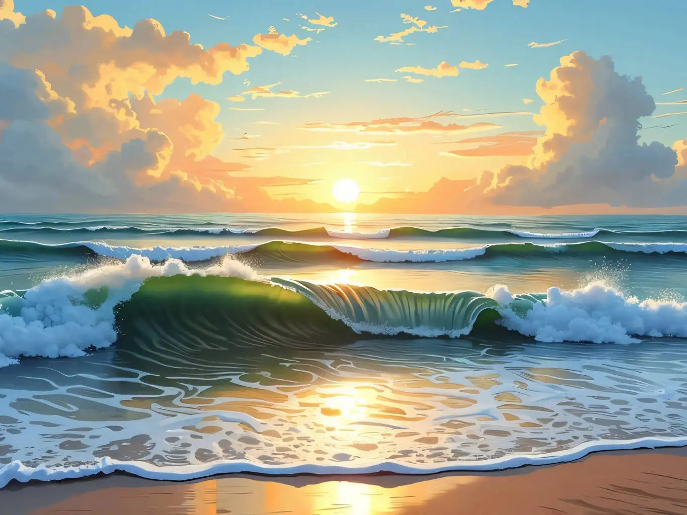 DIY Painting By Numbers Sea Beach Digital Oil Painting Scenery Drawing On Canvas Adult Number Painting Landscape Handmade Gift