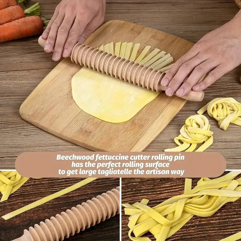 Gnocchi and Butter Board Wooden Set Italian Pasta Making Tools Ravioli Mold Cutter for Homemade Cavatelli Garganelli Pasta Maker