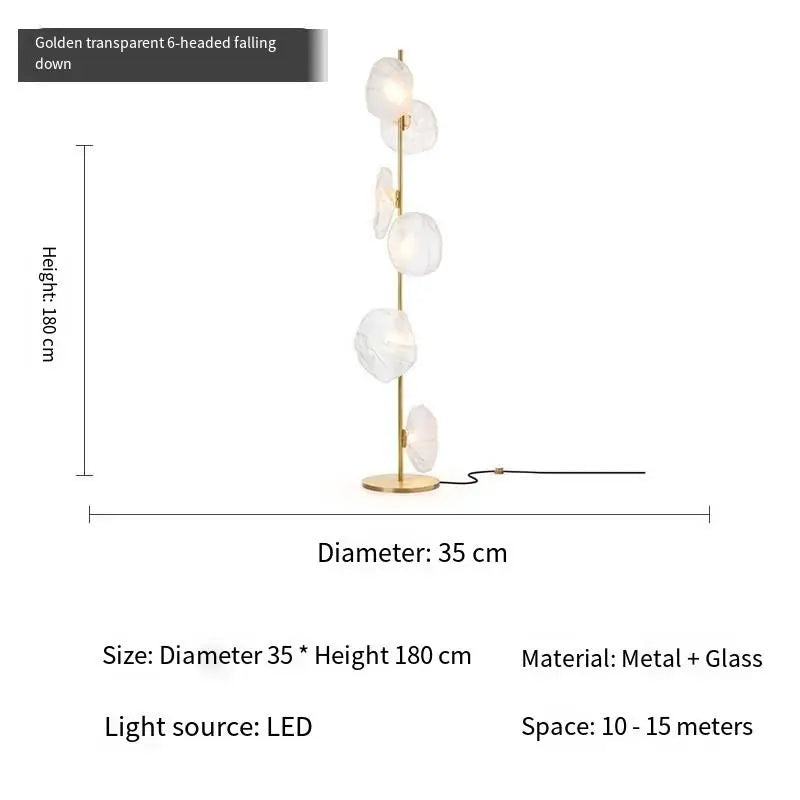 Italian Style Floor Lamp Light Luxury Living Room Bedroom Lava Glass Villa Nordic Minimalist Vertical Atmosphere Art Lamp 2025