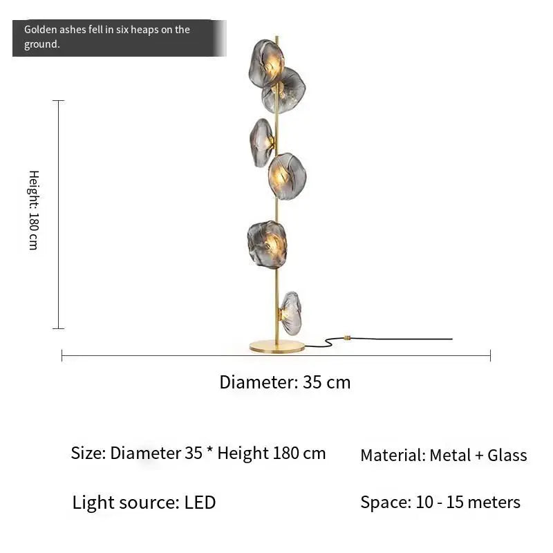 Italian Style Floor Lamp Light Luxury Living Room Bedroom Lava Glass Villa Nordic Minimalist Vertical Atmosphere Art Lamp 2025